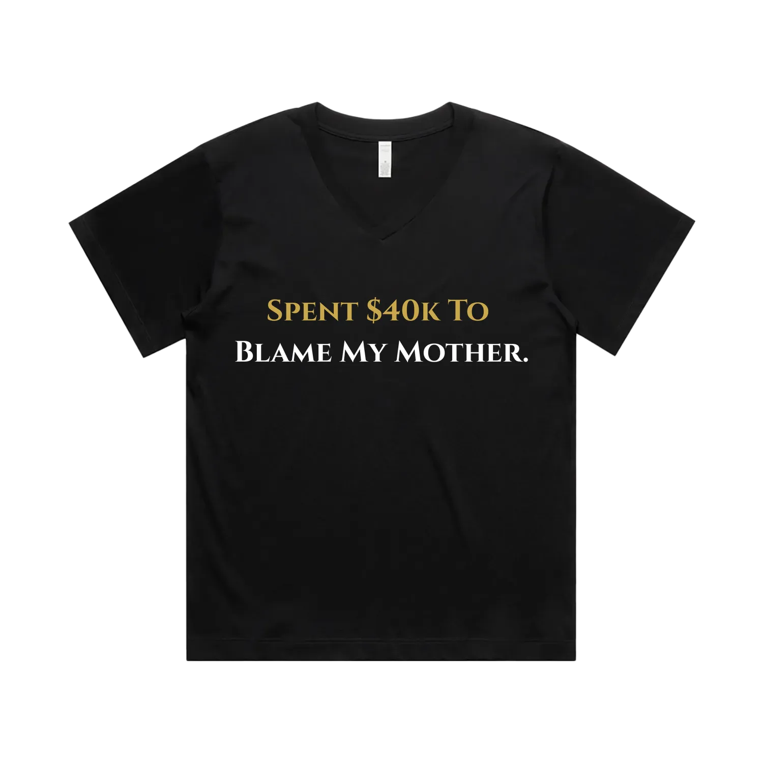 Black front flat lay