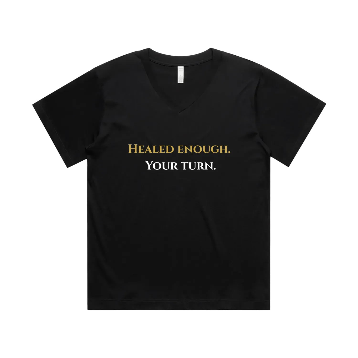 Black front flat lay